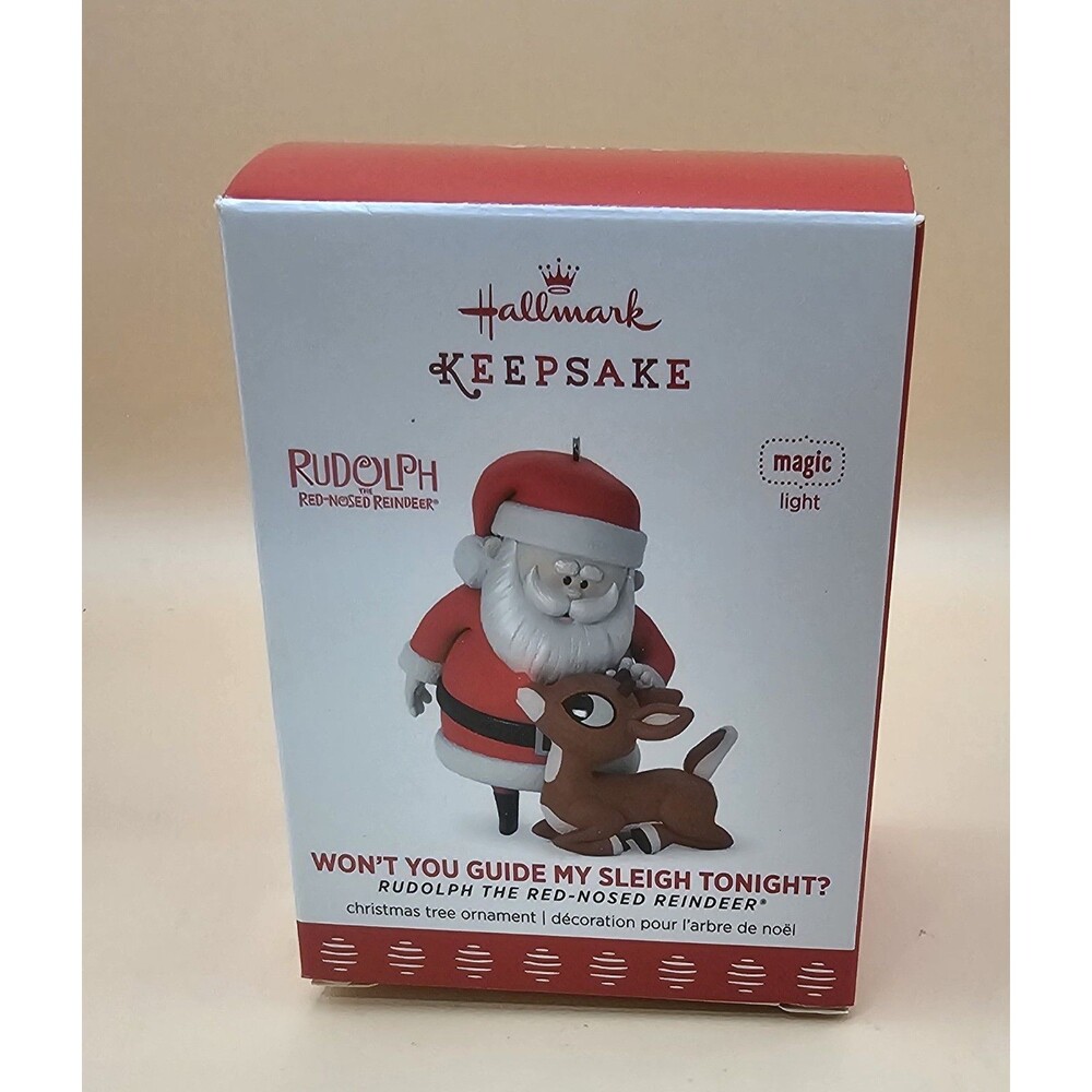 2012 Hallmark Ornament Won't You Guide My Sleigh? Rudolph Red-Nosed Reindeer IOB